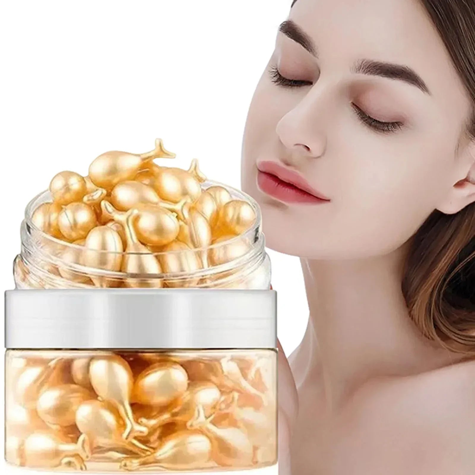 50pcs Collagen Face Capsules – Acne, Wrinkle Remover & Firming Serum with Hyaluronic Acid