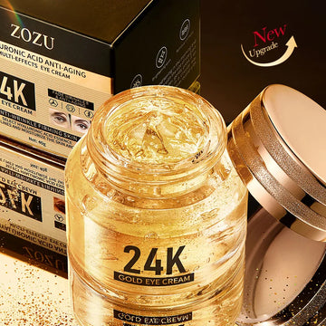 24k Gold Eye Cream – Hyaluronic Acid for Dark Circles, Firming & Moisturizing