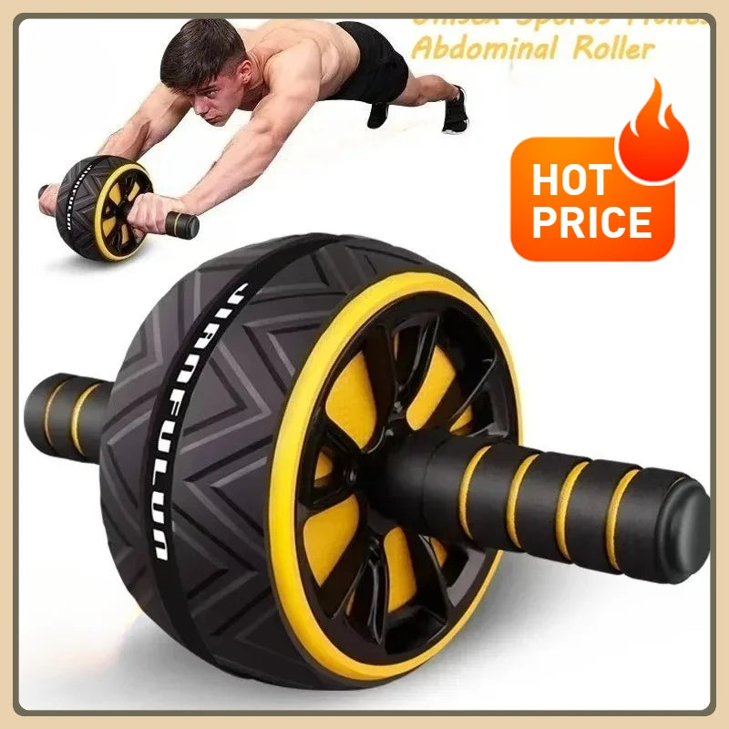 Dual-Wheel Ab Roller – Silent Fitness Equipment for Abdominal Exercise (Unisex)